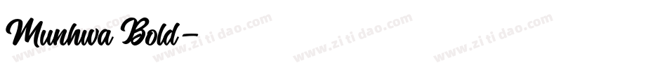 Munhwa Bold字体转换